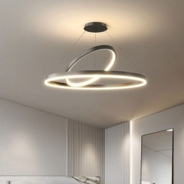 Moderne Pendelleuchte Kreisringe Acryl Pendelleuchte