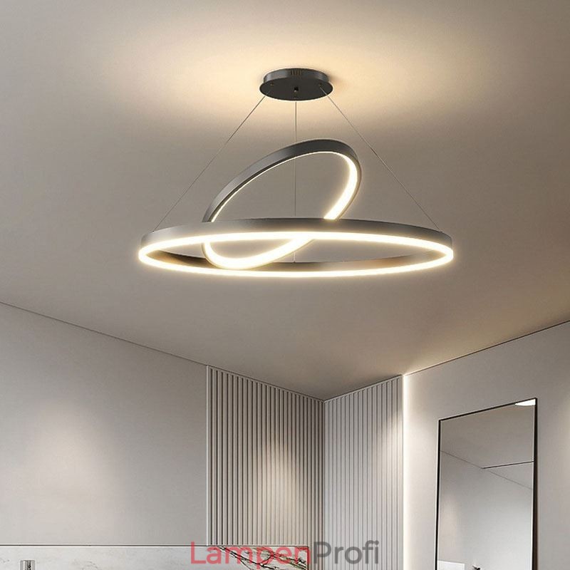 Moderne Pendelleuchte Kreisringe Acryl Pendelleuchte