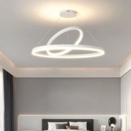 Moderne Pendelleuchte Kreisringe Acryl Pendelleuchte