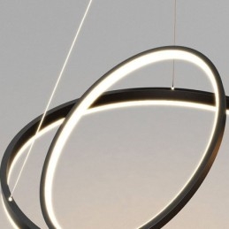 Moderne Pendelleuchte Kreisringe Acryl Pendelleuchte