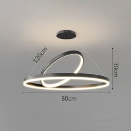 Moderne Pendelleuchte Kreisringe Acryl Pendelleuchte