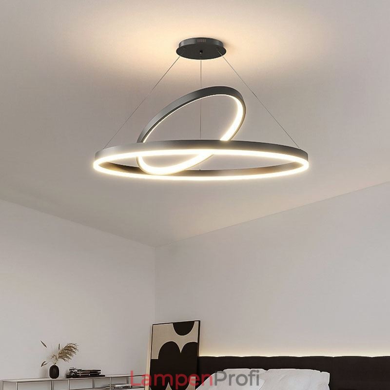 Moderne Pendelleuchte Kreisringe Acryl Pendelleuchte