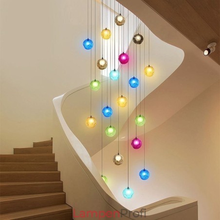 Moderne Pendelleuchte mit Kristallkugeln, farbenfroher Kristallleuchter (farbenfroher Stil, bitte kontaktieren Sie uns) Moderne Pendelleuchte mit Kristallkugeln, farbenfroher Kristallleuchter (farbenfroher Stil, bitte kontaktieren Sie uns)