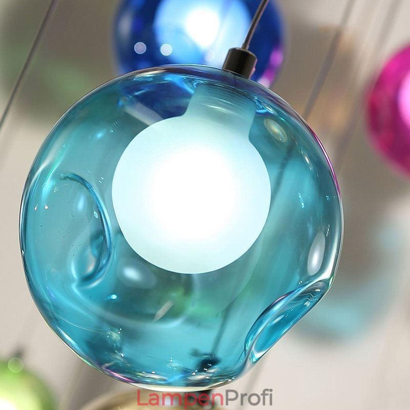 Moderne Pendelleuchte mit Kristallkugeln, farbenfroher Kristallleuchter (farbenfroher Stil, bitte kontaktieren Sie uns)