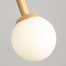 Japanische Pendelleuchte aus Holz Nordische Hängelampe aus Glas