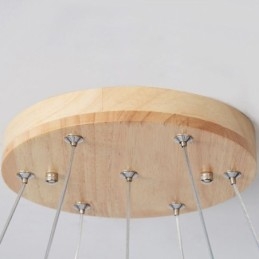 Japanische Holz-Kronleuchter-Molekül-Pendelleuchte