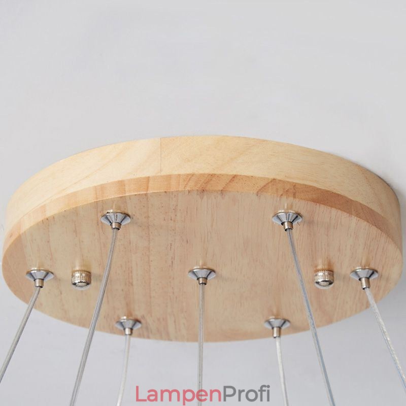 Japanische Holz-Kronleuchter-Molekül-Pendelleuchte