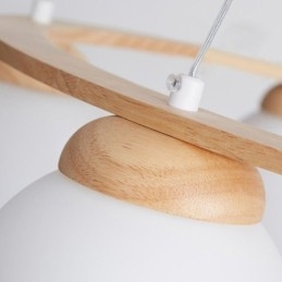 Japanische Holz-Kronleuchter-Molekül-Pendelleuchte