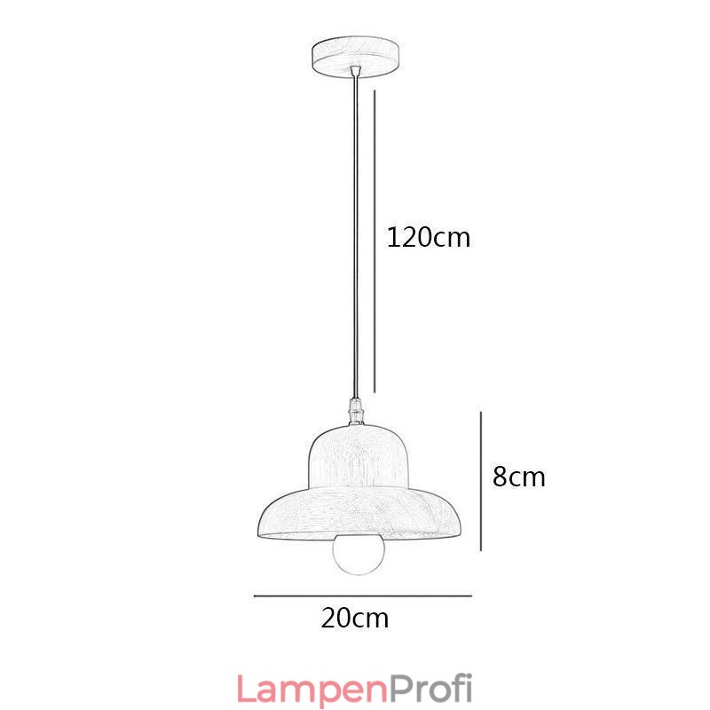 Japanische Holz Pendelleuchte Hut Hängelampe