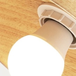 Japanische Holz Pendelleuchte Hut Hängelampe