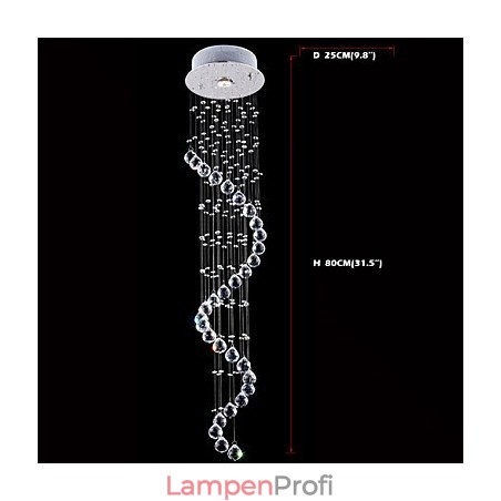 Kristall Pendelleuchte Kronleuchter Beleuchtung 1 Lichter Silber Canpoy Klar K9 Kristall Helix Deckenleuchten H80CM Kristall Pendelleuchte Kronleuchter Beleuchtung 1 Lichter Silber Canpoy Klar K9 Kristall Helix Deckenleuchten H80CM