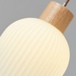 Japanische Holz Pendelleuchte Glas Laterne Hängeleuchte