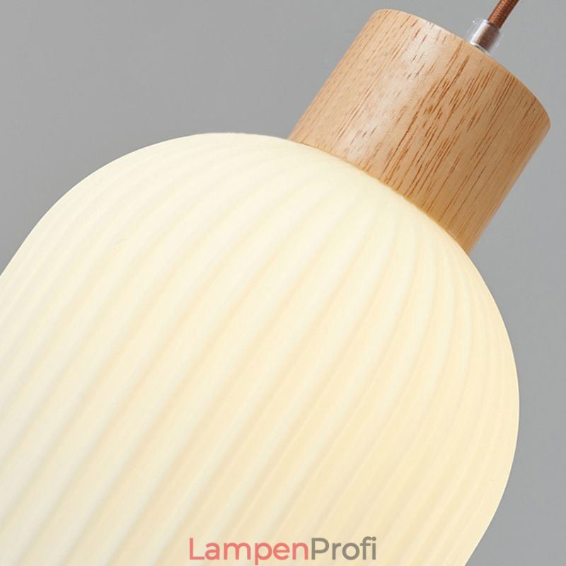 Japanische Holz Pendelleuchte Glas Laterne Hängeleuchte