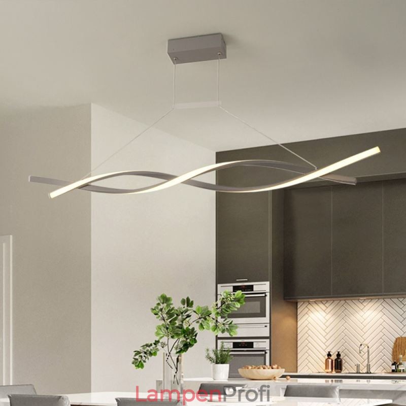 Moderne Pendelleuchte Twist Design Hängelampe Esszimmer