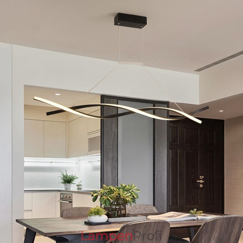 Moderne Pendelleuchte Twist Design Hängelampe Esszimmer