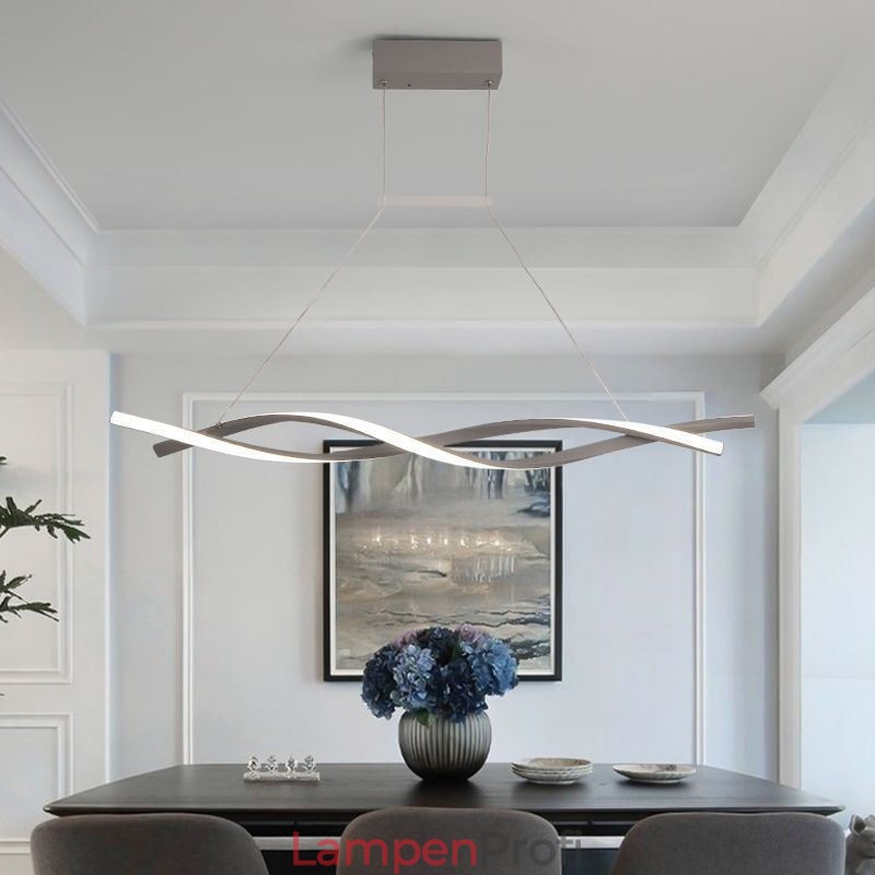 Moderne Pendelleuchte Twist Design Hängelampe Esszimmer
