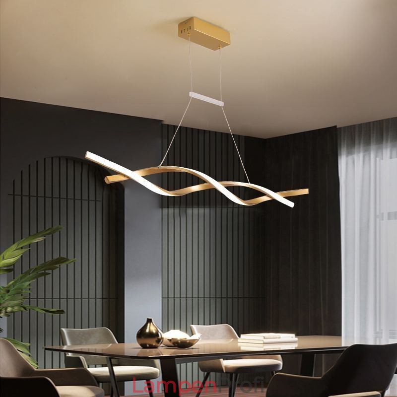 Moderne Pendelleuchte Twist Design Hängelampe Esszimmer