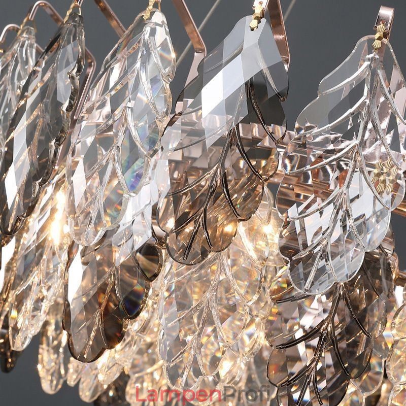 Europäische Eisen Pendelleuchte Kreative Glasblatt Kronleuchter