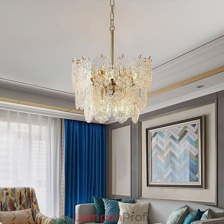 Moderne Glas Pendelleuchte Dekoration Bronze Gold Kronleuchter