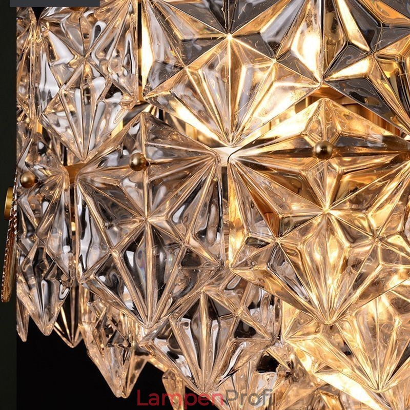 Europäische Glas Pendelleuchte Moderner Kronleuchter in Kegelform