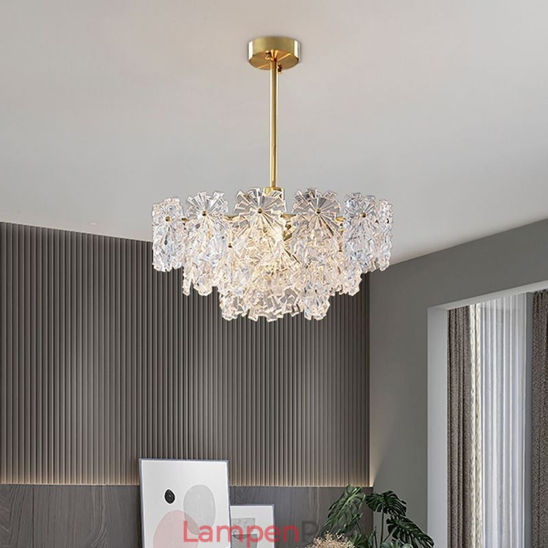 Luxus Anhänger Licht Wohnkultur Glas Kronleuchter Wohnzimmer