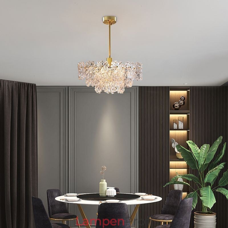 Luxus Anhänger Licht Wohnkultur Glas Kronleuchter Wohnzimmer