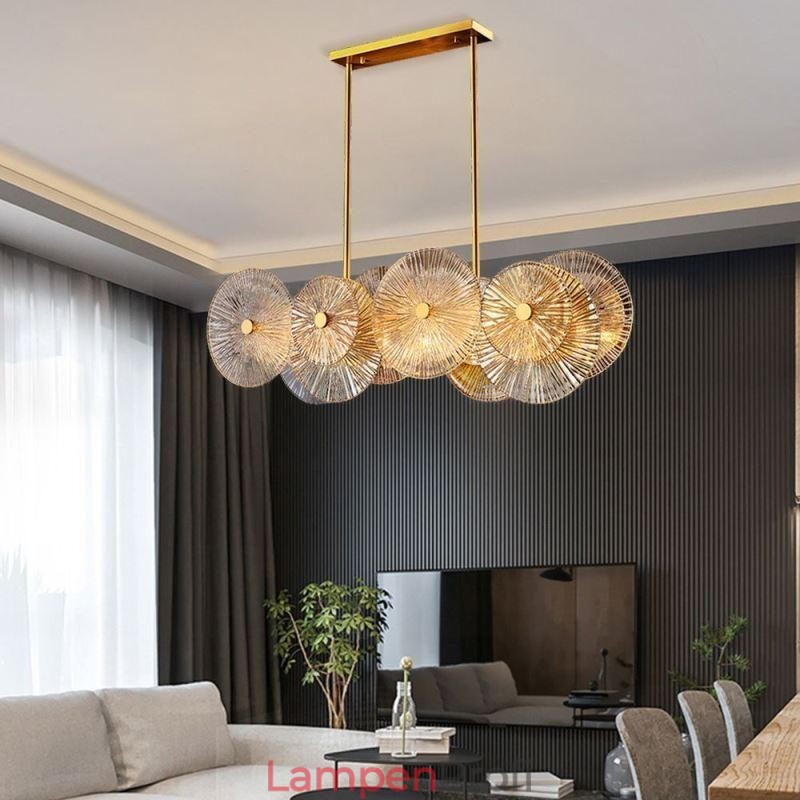 Moderne Spark Disc Kronleuchter Feuerwerk Glas Pendelleuchte Home Decor Beleuchtung