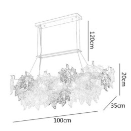 Ahornblatt Pendelleuchte Wohndekor Glasbeleuchtung