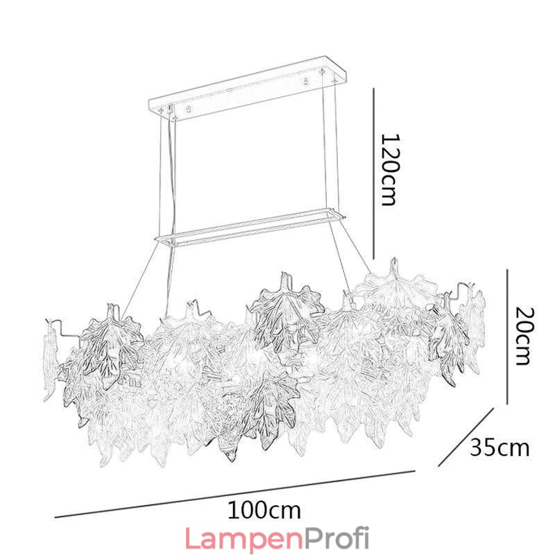 Ahornblatt Pendelleuchte Wohndekor Glasbeleuchtung