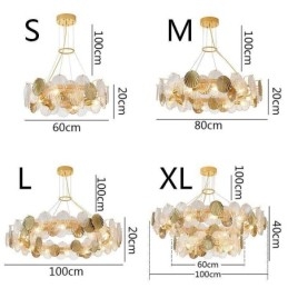 Moderne Shell Glas Kronleuchter Lichter Esszimmer
