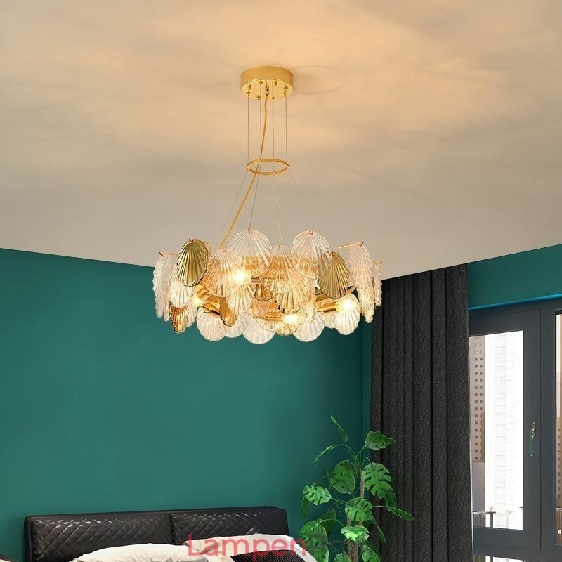 Moderne Shell Glas Kronleuchter Lichter Esszimmer
