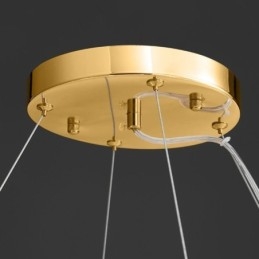 Künstlerischer Glas-Kronleuchter, runde Pendelleuchte mit Federn