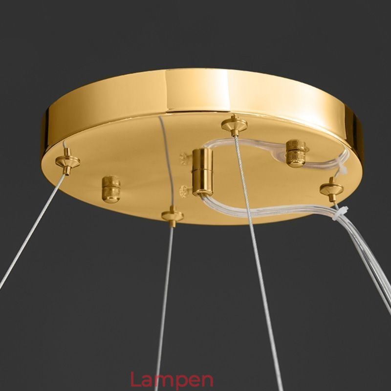 Künstlerischer Glas-Kronleuchter, runde Pendelleuchte mit Federn