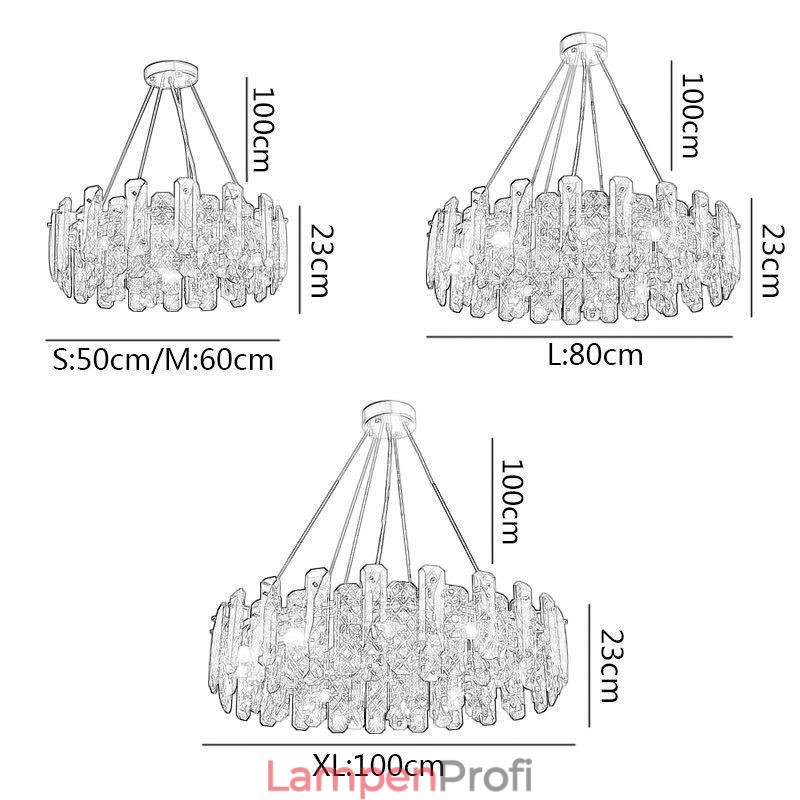 Europäische Glas Pendelleuchte Luxus Hängelampe