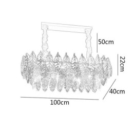 Europäische Eisen Pendelleuchte Creative Leaf Glas Kronleuchter