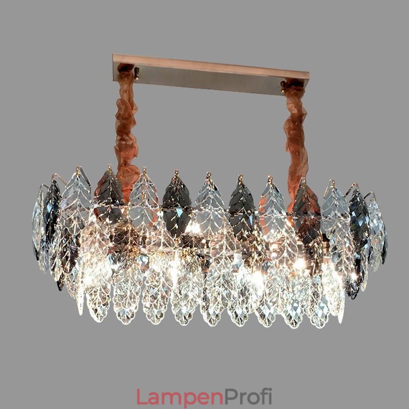 Europäische Eisen Pendelleuchte Creative Leaf Glas Kronleuchter