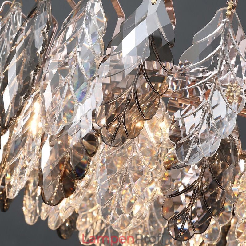 Europäische Eisen Pendelleuchte Creative Leaf Glas Kronleuchter