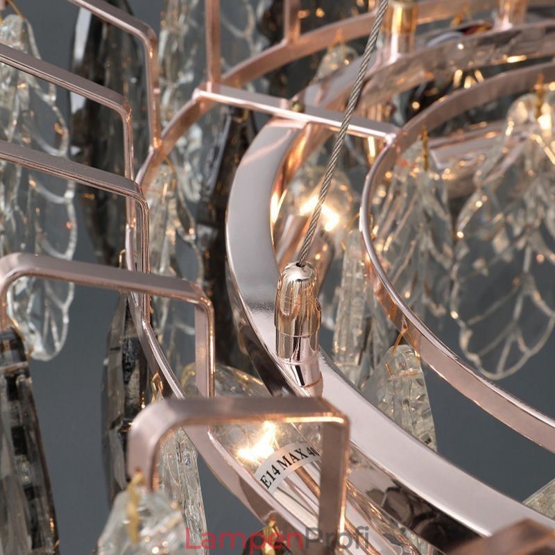 Europäische Eisen Pendelleuchte Creative Leaf Glas Kronleuchter