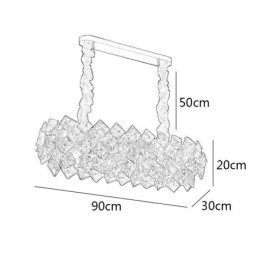 Europäischer Glas-Kronleuchter, kreatives Licht, Luxus-Pendelleuchte
