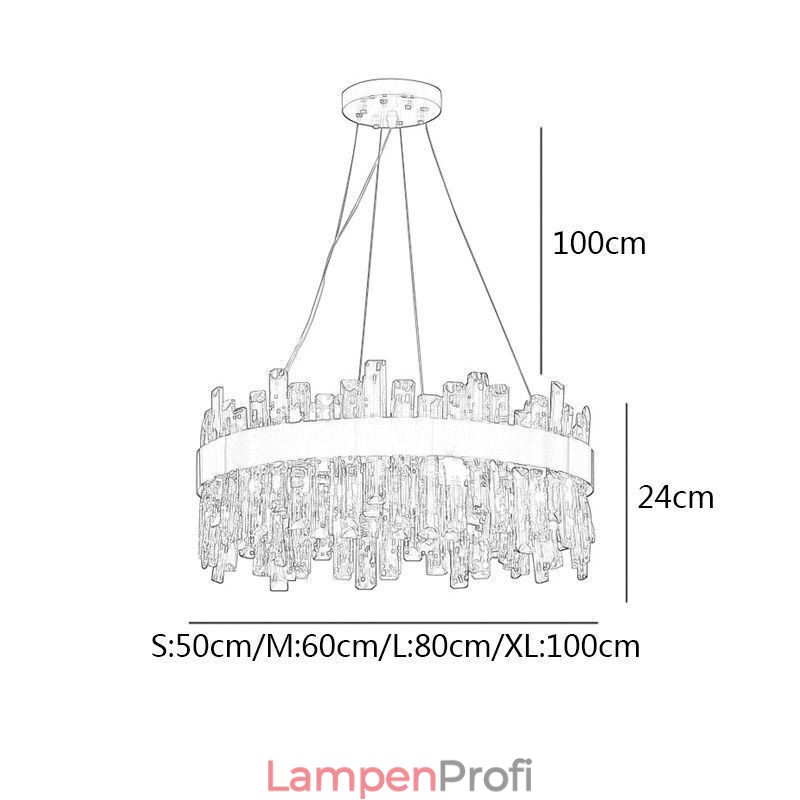 Luxus Glas Kronleuchter Europäischen Stil Pendelleuchte Wohnzimmer