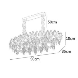 Licht Luxus Anhänger Licht Wohnkultur Glas Kronleuchter Wohnzimmer