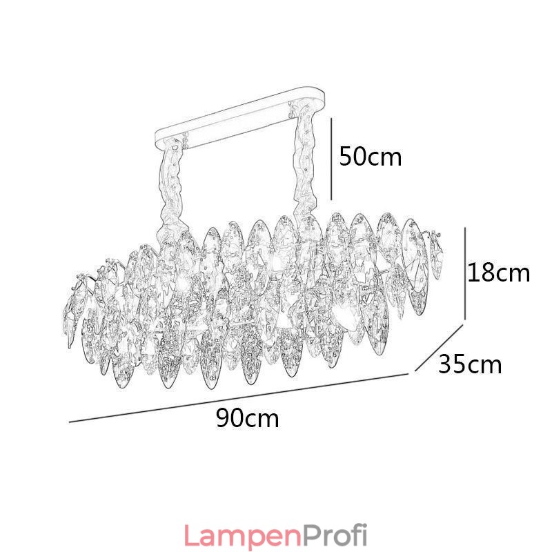 Licht Luxus Anhänger Licht Wohnkultur Glas Kronleuchter Wohnzimmer
