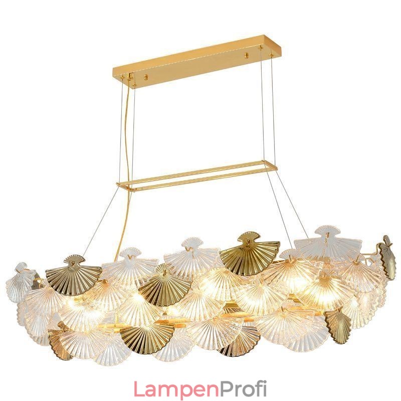 Europäischer Glaspendelleuchter in Fächerform