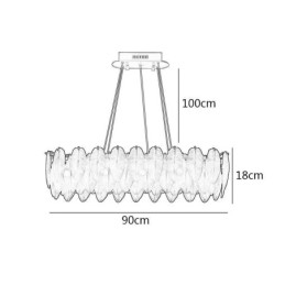 Künstlerischer Glas-Kronleuchter mit Federn, runde Pendelleuchte