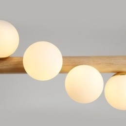 Magic Bean Pendelleuchte Holzstreifen Hängelampe