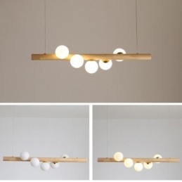 Magic Bean Pendelleuchte Holzstreifen Hängelampe