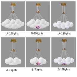 Mondblasen-Kronleuchter, moderne 3D-Druckkugeln, Pendelleuchte