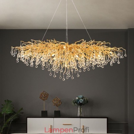Luxus Kristall Kronleuchter Gold Moderne Decke Hängen Lampe Esszimmer Luxus Kristall Kronleuchter Gold Moderne Decke Hängen Lampe Esszimmer