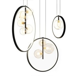 Nordic Anhänger Licht Glas Blasen Kreis Kronleuchter Moderne Salon Lampe