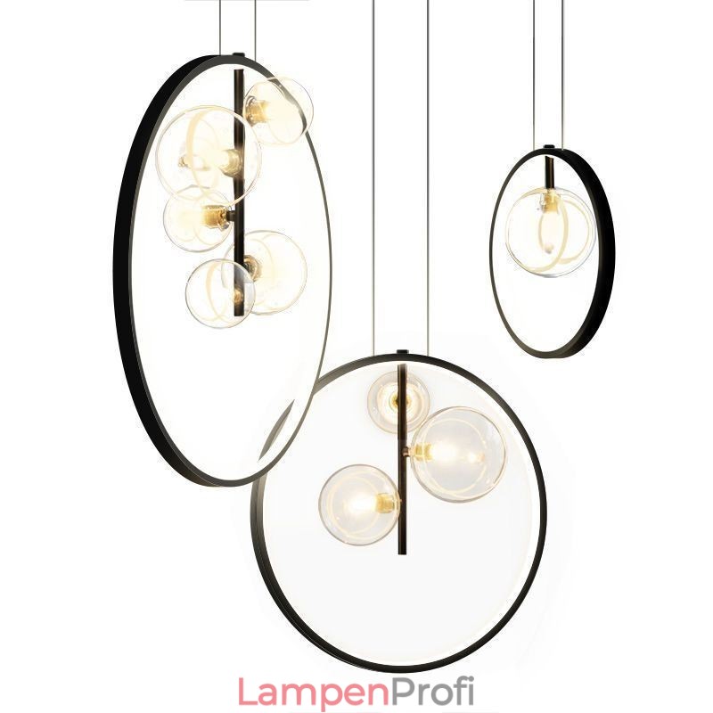 Nordic Anhänger Licht Glas Blasen Kreis Kronleuchter Moderne Salon Lampe